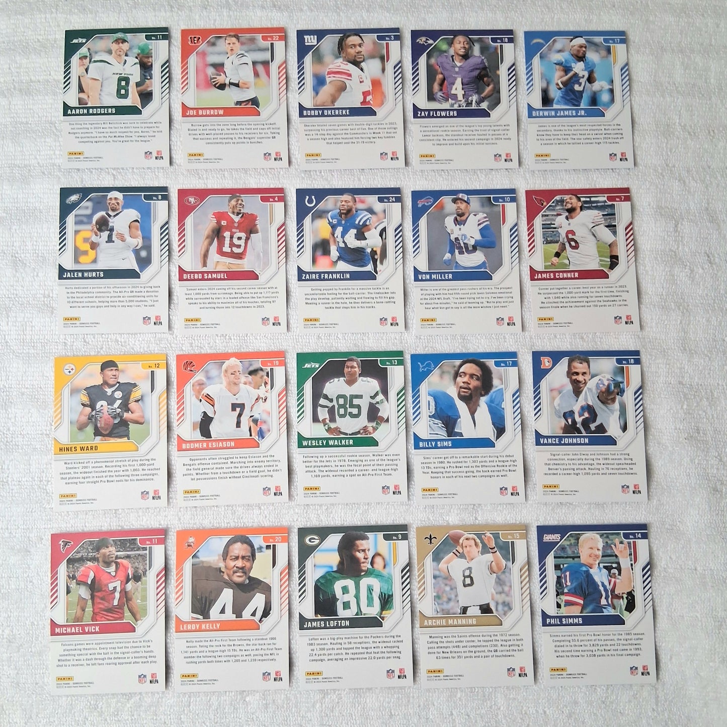 2024 Donruss Football Elite Series & Legend Series Lot of 20