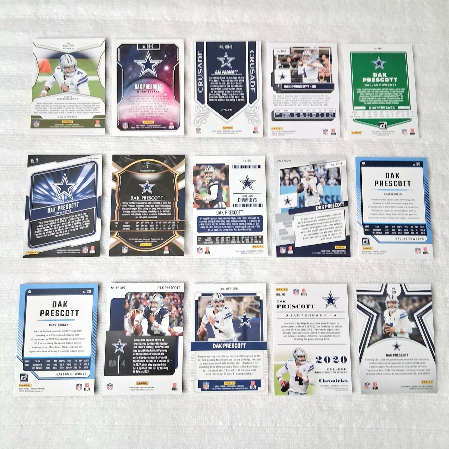 Dak Prescott Dallas Cowboys 15 Card Lot