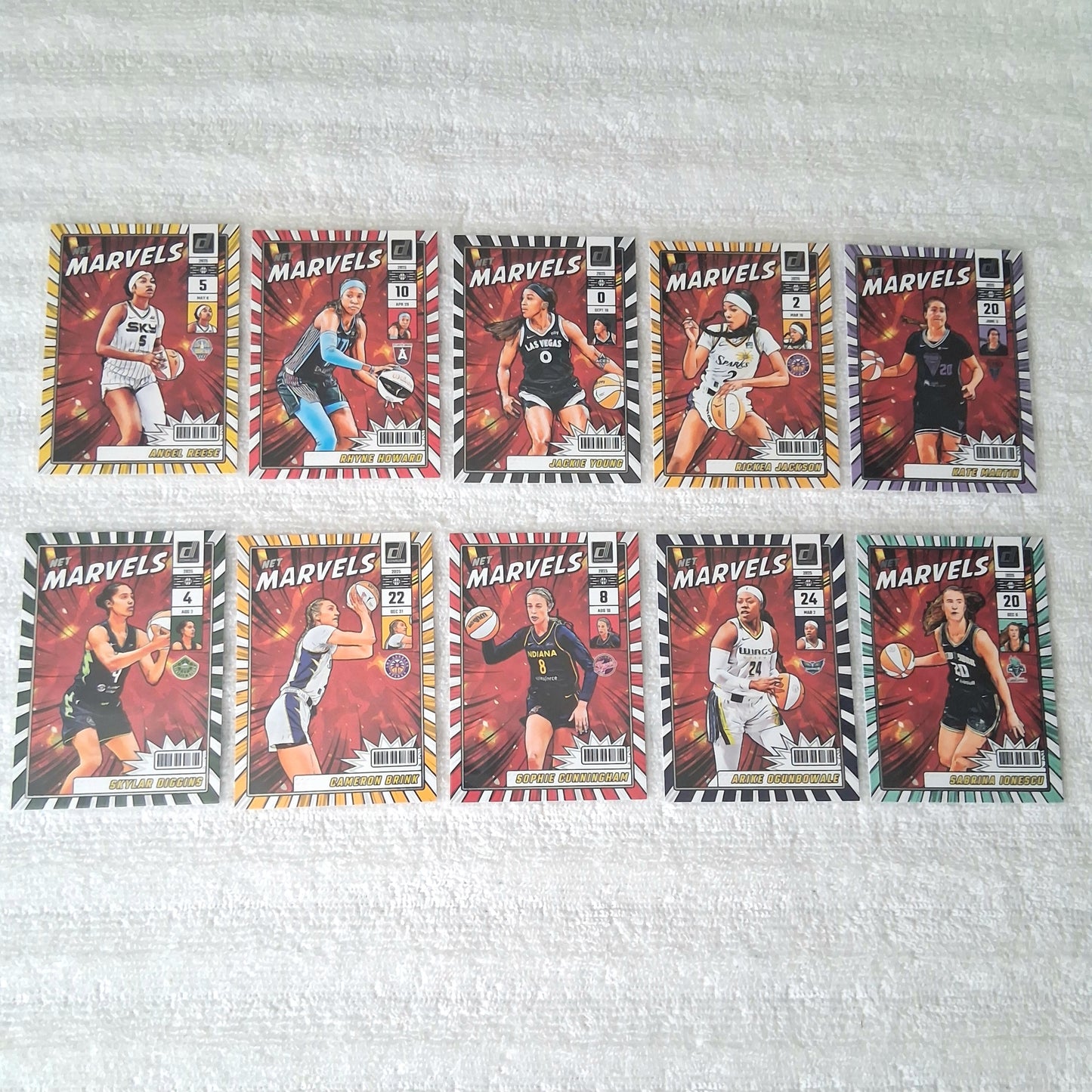 2025 WNBA Donruss Crunch Time & Net Marvels Insert Lot of 20