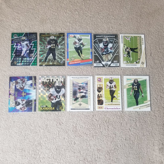 Alvin Kamara New Orleans Saints 10 Card Lot