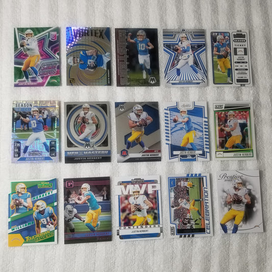 Justin Herbert Los Angeles Chargers Lot of 15