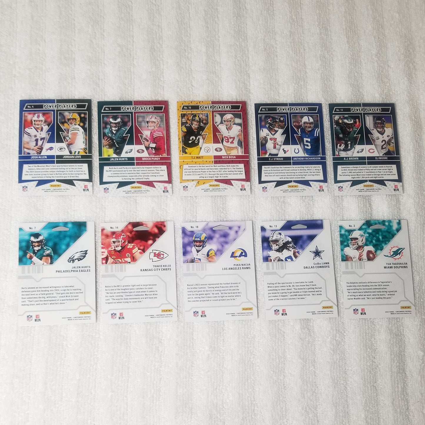 2024 Contenders Football Power Players & Hall Pass Lot of 10