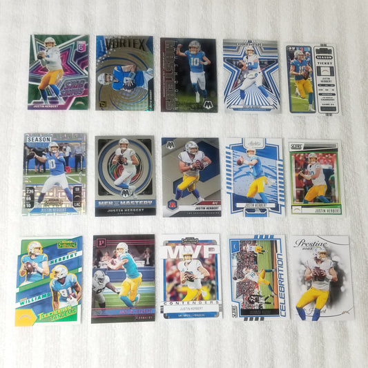 Justin Herbert Los Angeles Chargers 15 Card Lot
