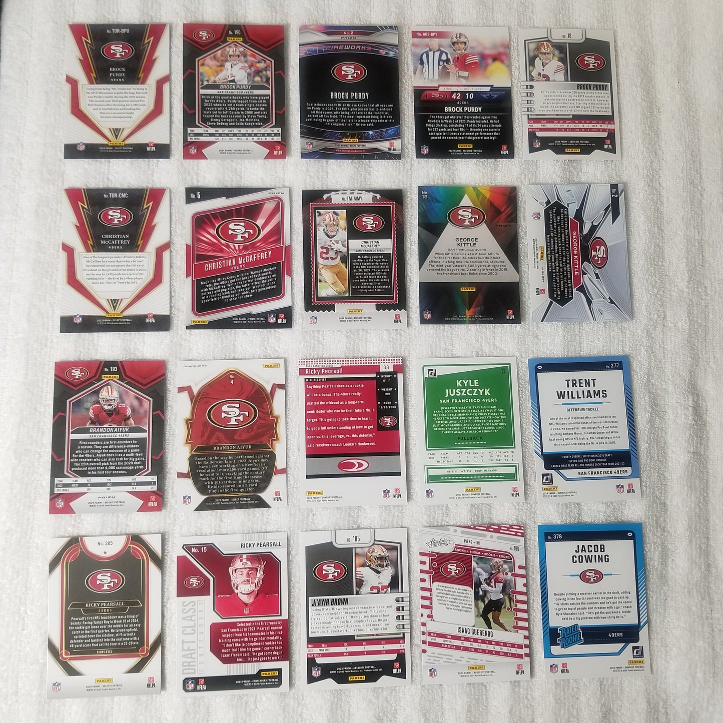 San Francisco 49ers 20 Card Team Lot