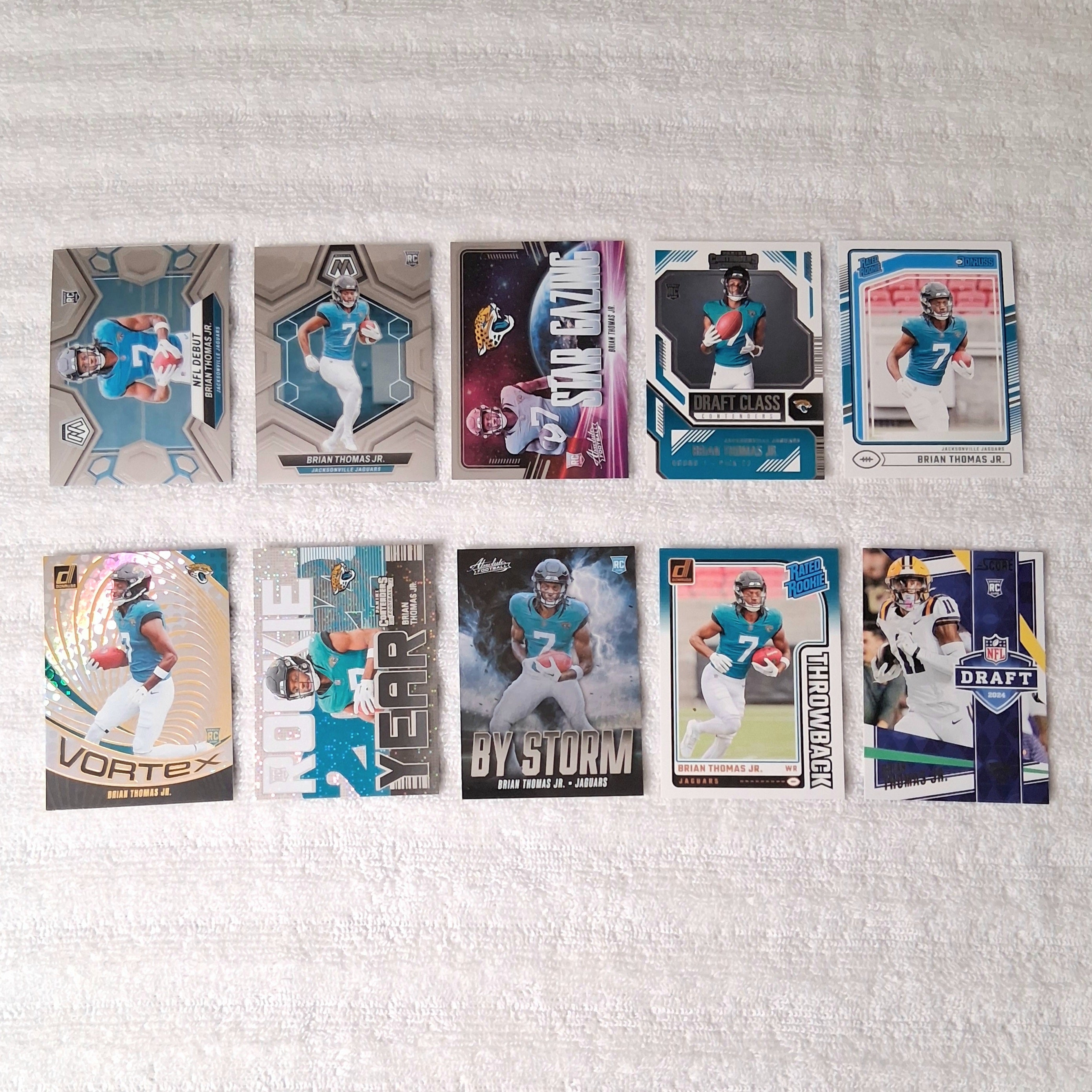 Brian Thomas Jr. Jacksonville Jaguars 10 Card Rookie Lot