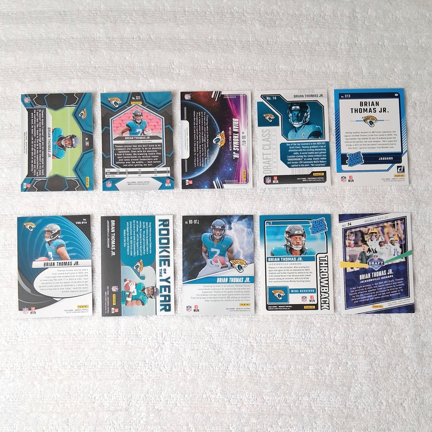 Brian Thomas Jr. Jacksonville Jaguars 10 Card Rookie Lot