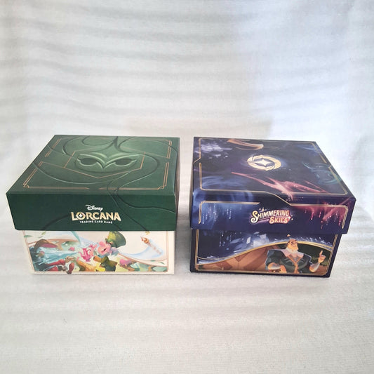 Disney Lorcana Shimmering Skies & Archazia's Island Empty Box Lot of 2