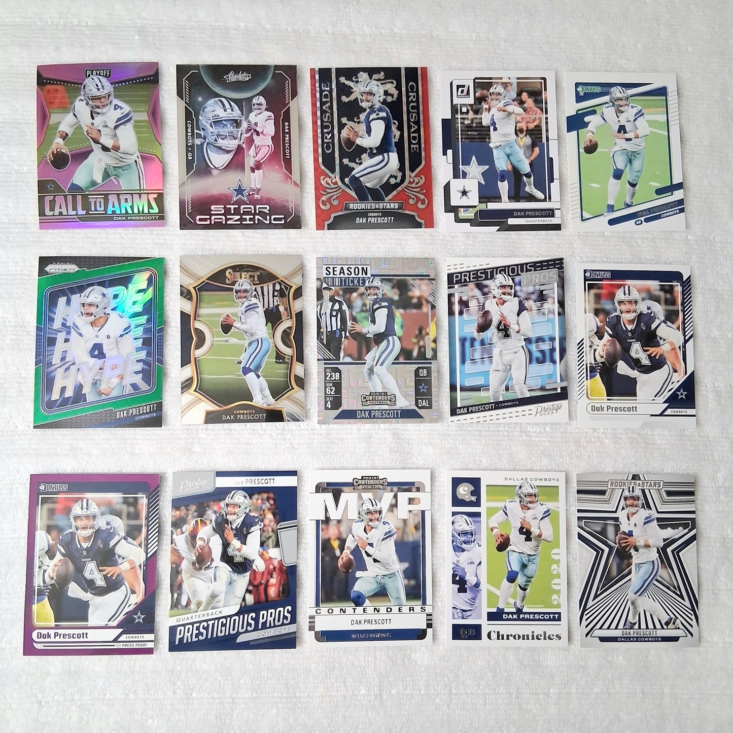 Dak Prescott Dallas Cowboys 15 Card Lot