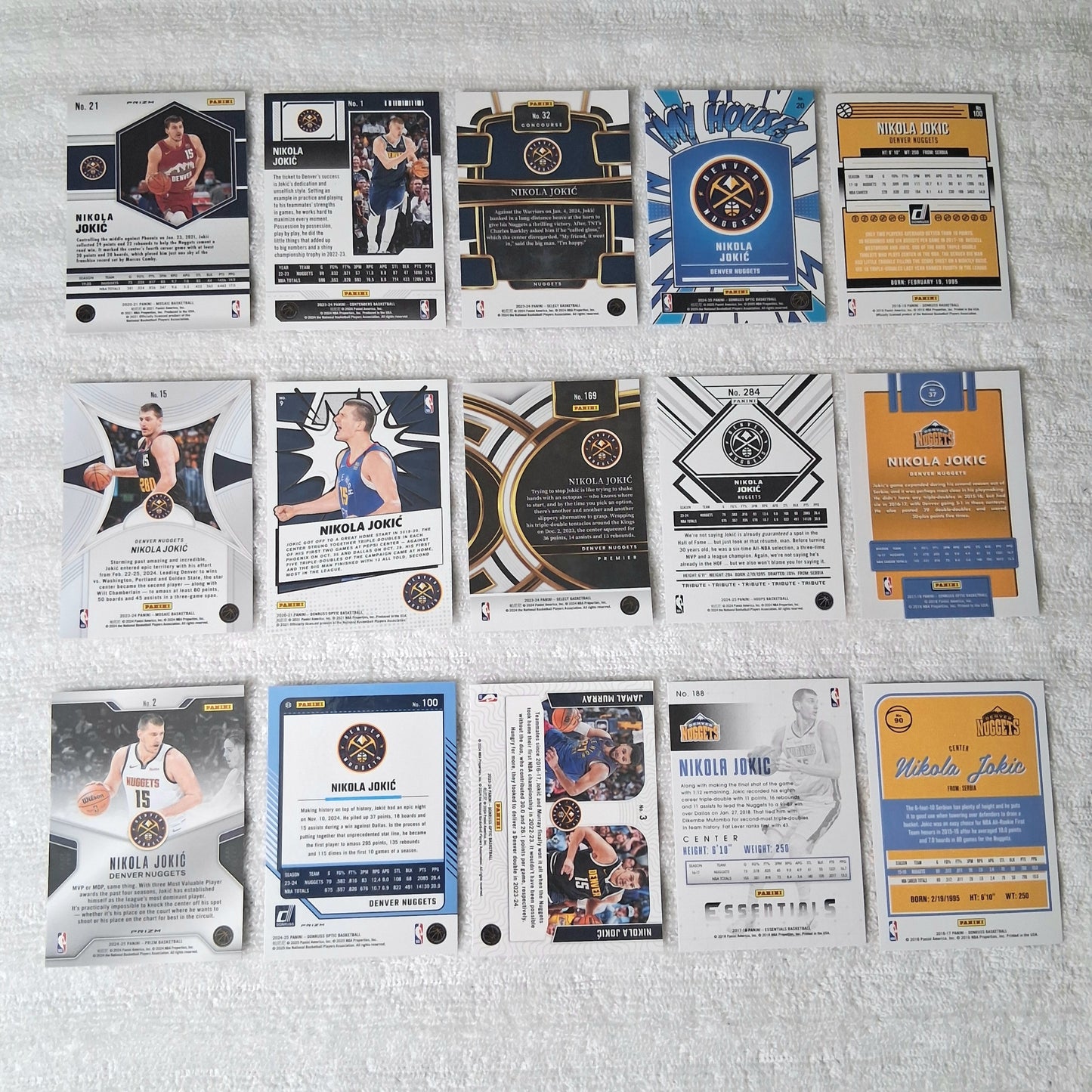 Nikola Jokic Denver Nuggets 15 Card Lot