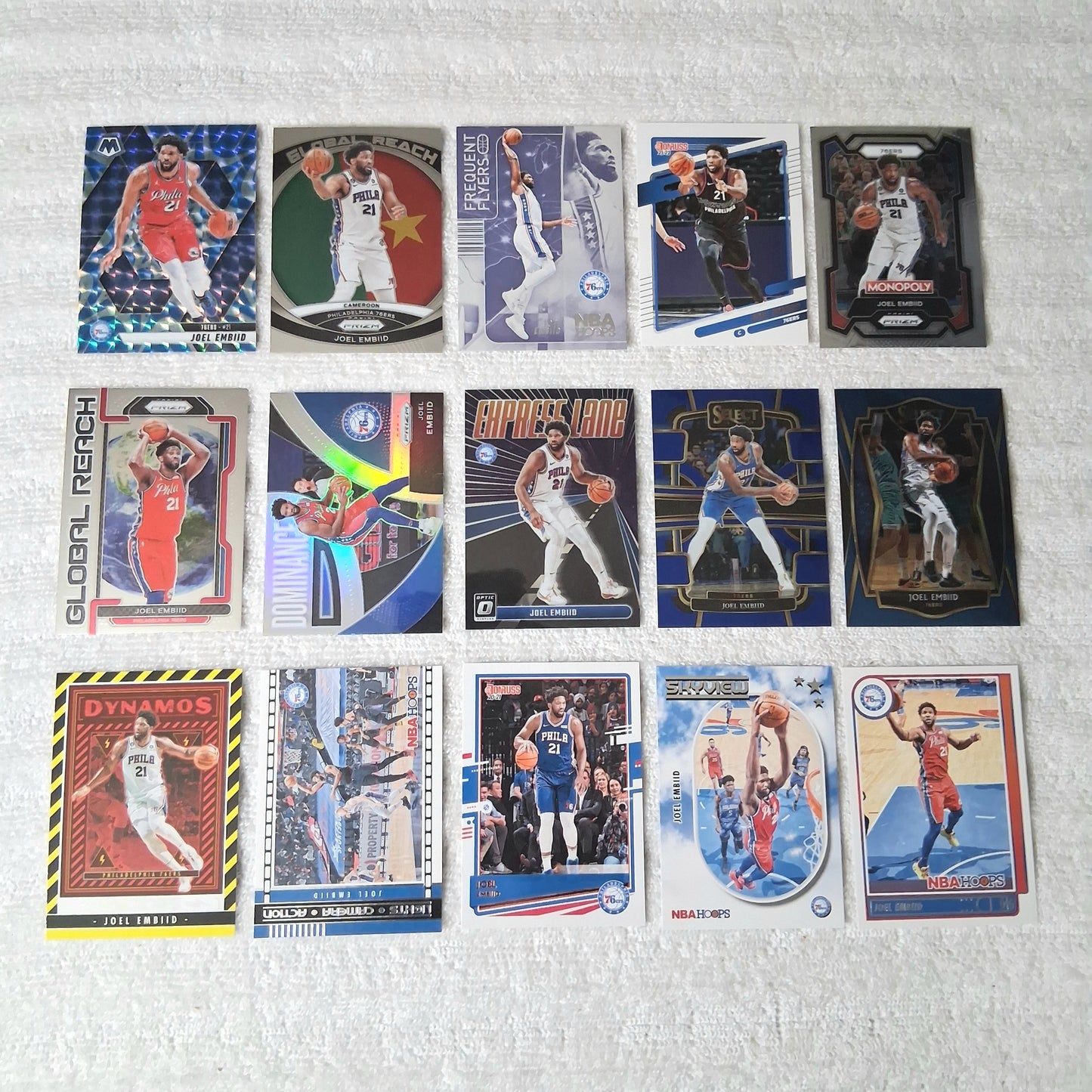 Joel Embiid Philadelphia 76ers 15 Card Lot