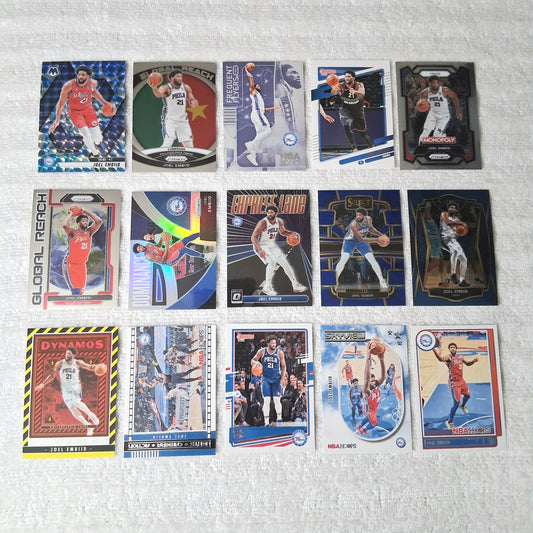 Joel Embiid Philadelphia 76ers 15 Card Lot