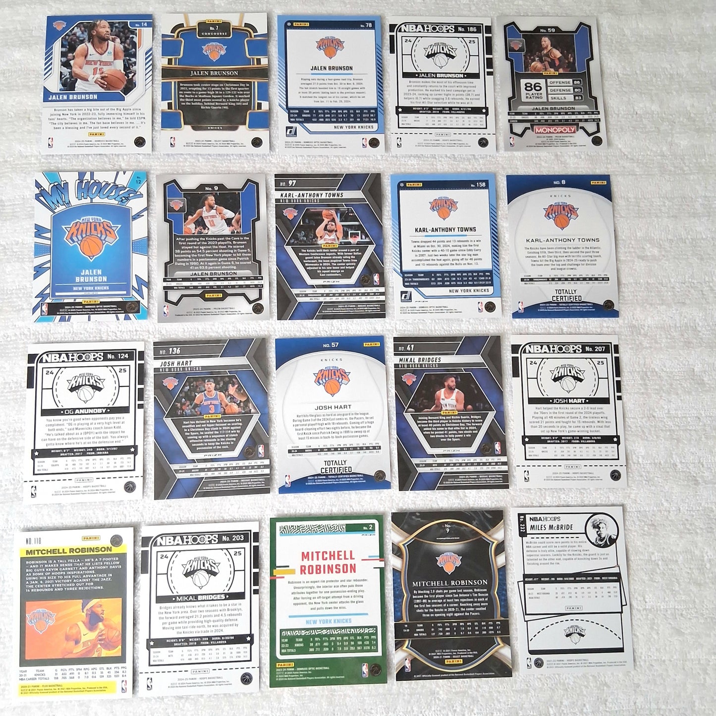 New York Knicks 20 Card Team Lot
