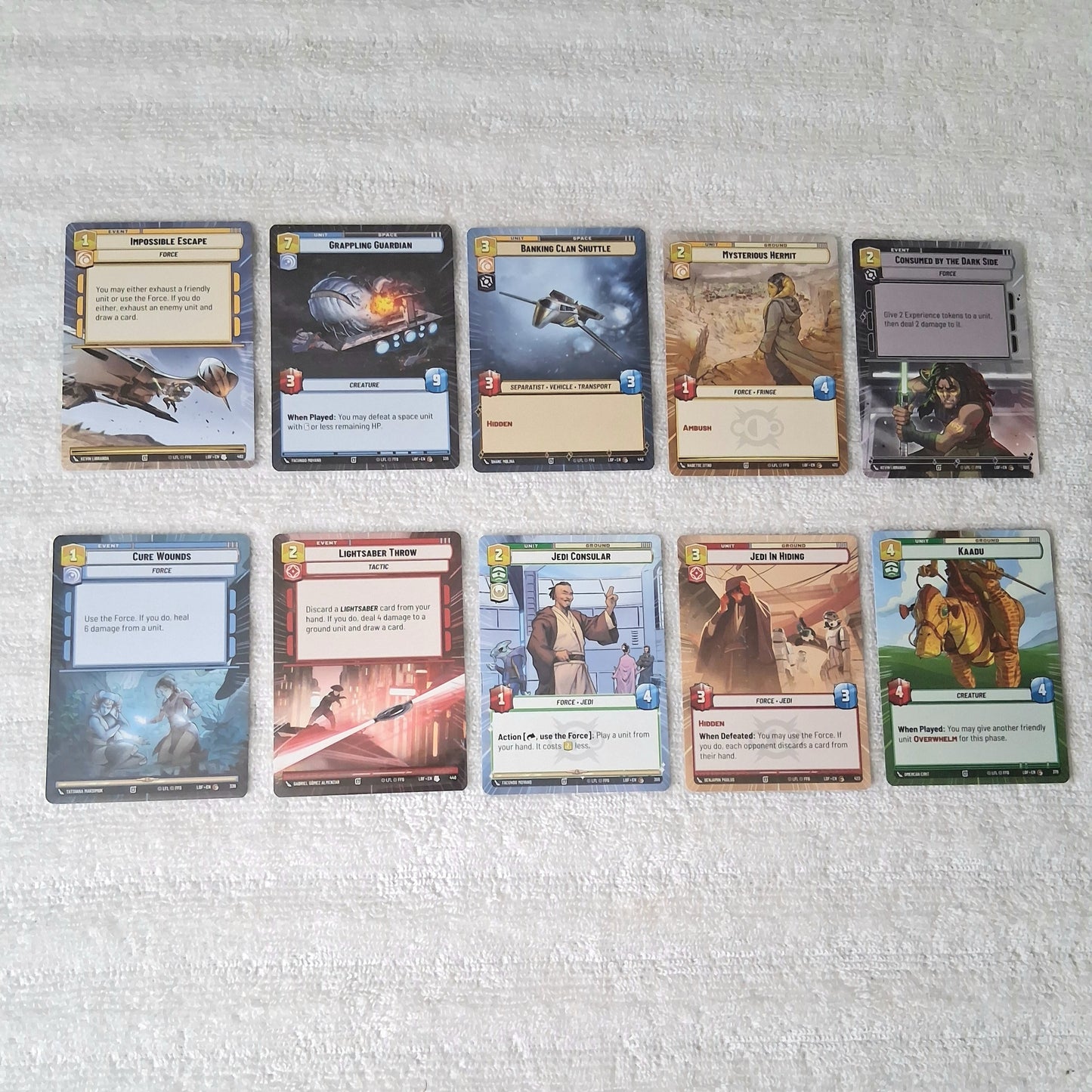 Star Wars Unlimited Legends of the Force Non-Foil/Foil U/C/R Lot of 100