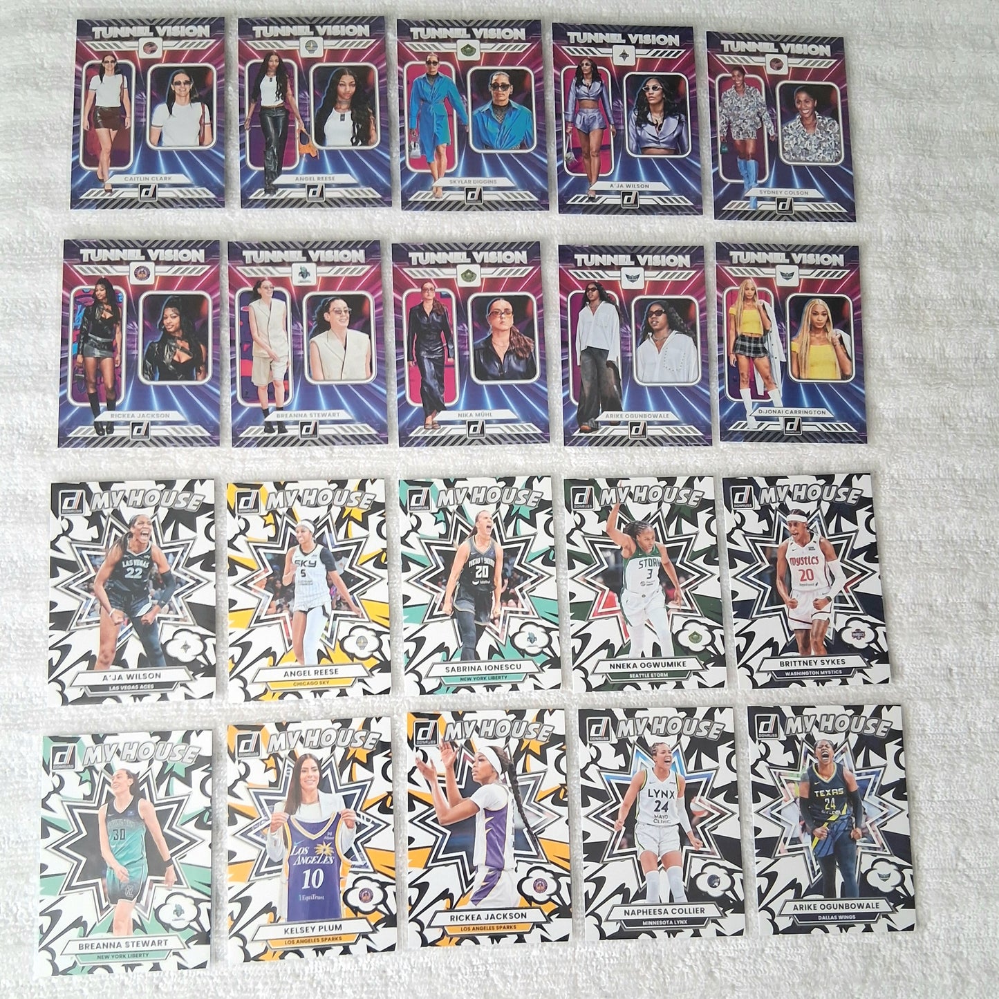 2025 WNBA Donruss Tunnel Vision & My House Insert Lot of 20