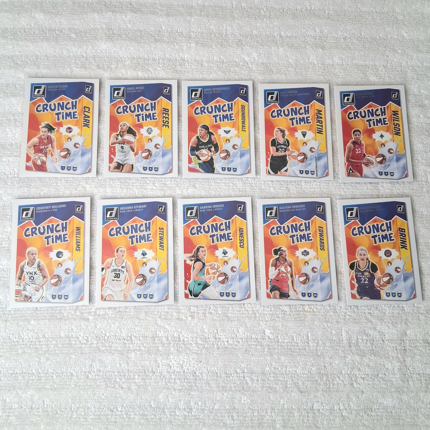 2025 WNBA Donruss Crunch Time & Net Marvels Insert Lot of 20
