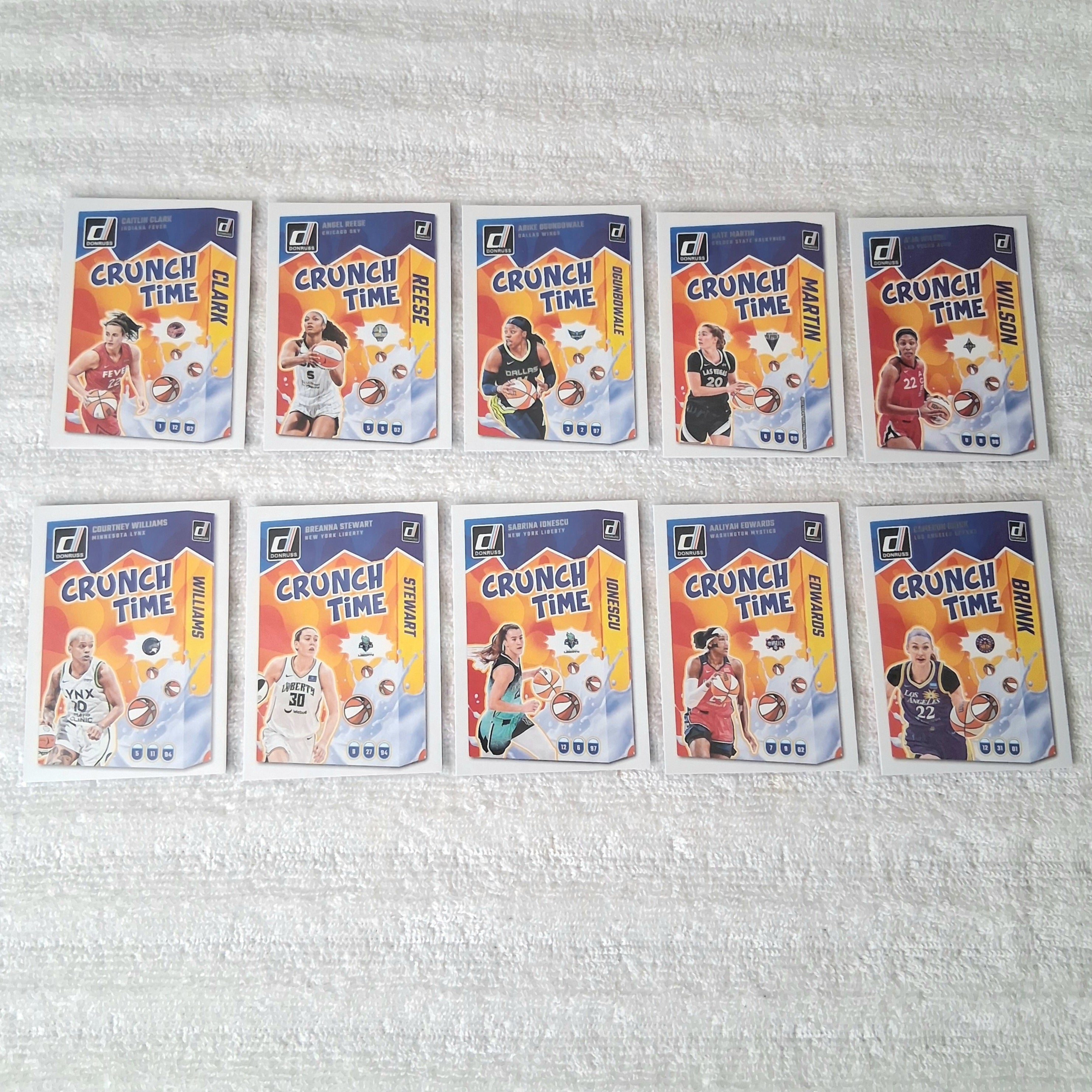 2025 WNBA Donruss Crunch Time & Net Marvels Insert Lot of 20