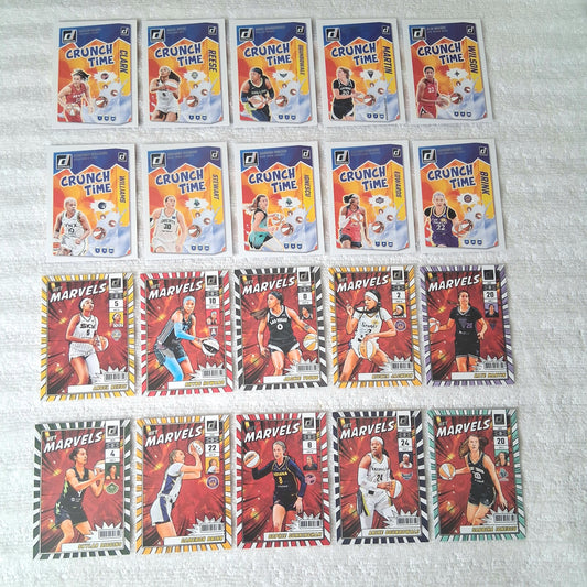 2025 WNBA Donruss Crunch Time & Net Marvels Insert Lot of 20