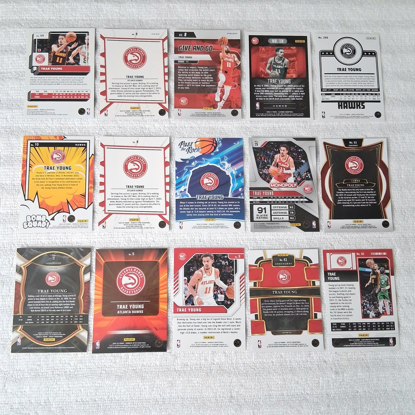 Trae Young Atlanta Hawks 15 Card Lot