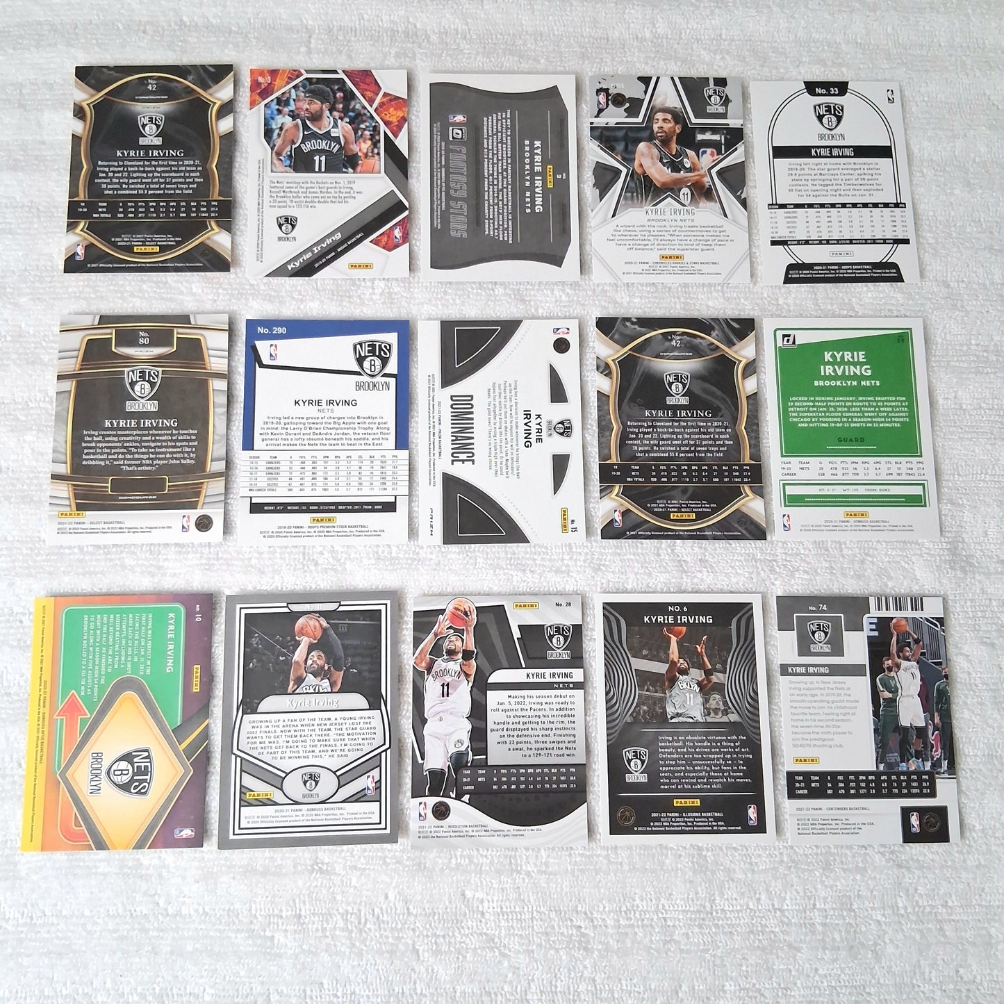 Kyrie Irving Brooklyn Nets 15 Card Lot