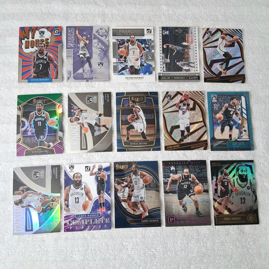 Brooklyn Nets Durant, Irving, Harden 15 Card Team Lot