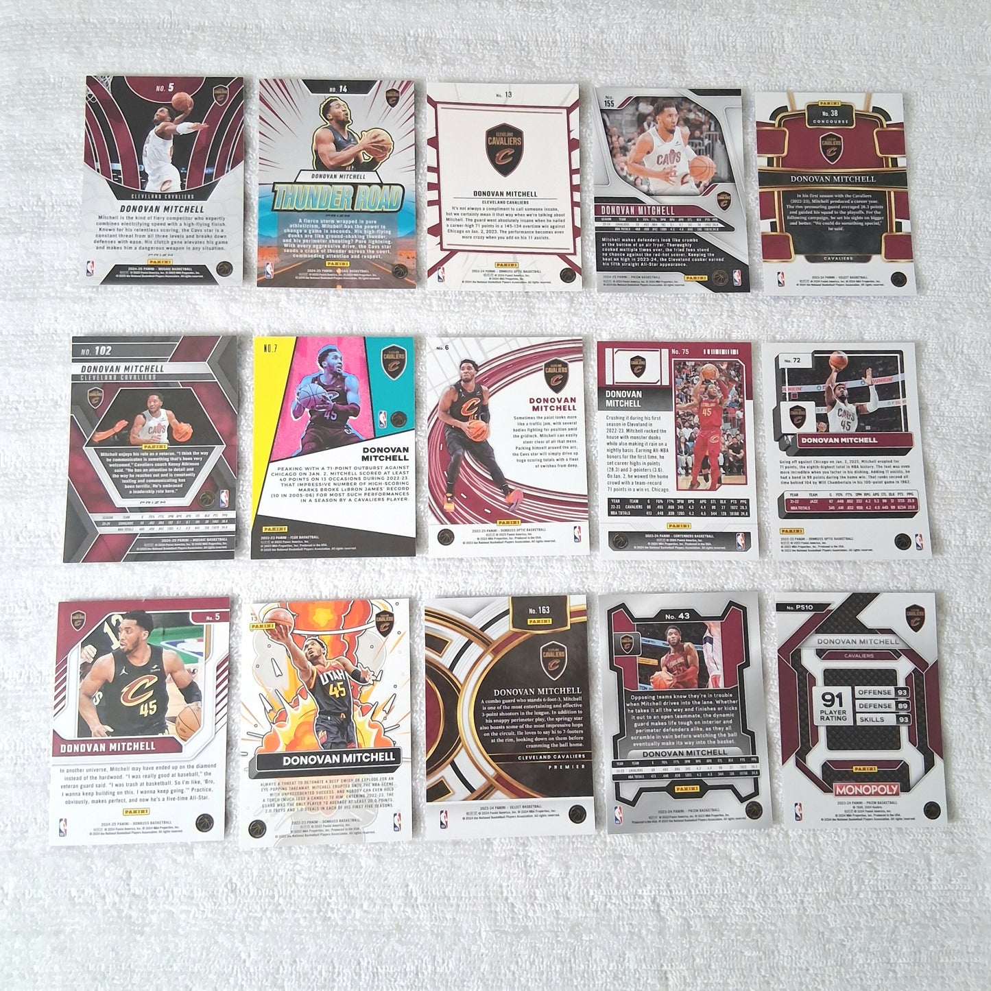 Donovan Mitchell Cleveland Cavaliers 15 Card Lot