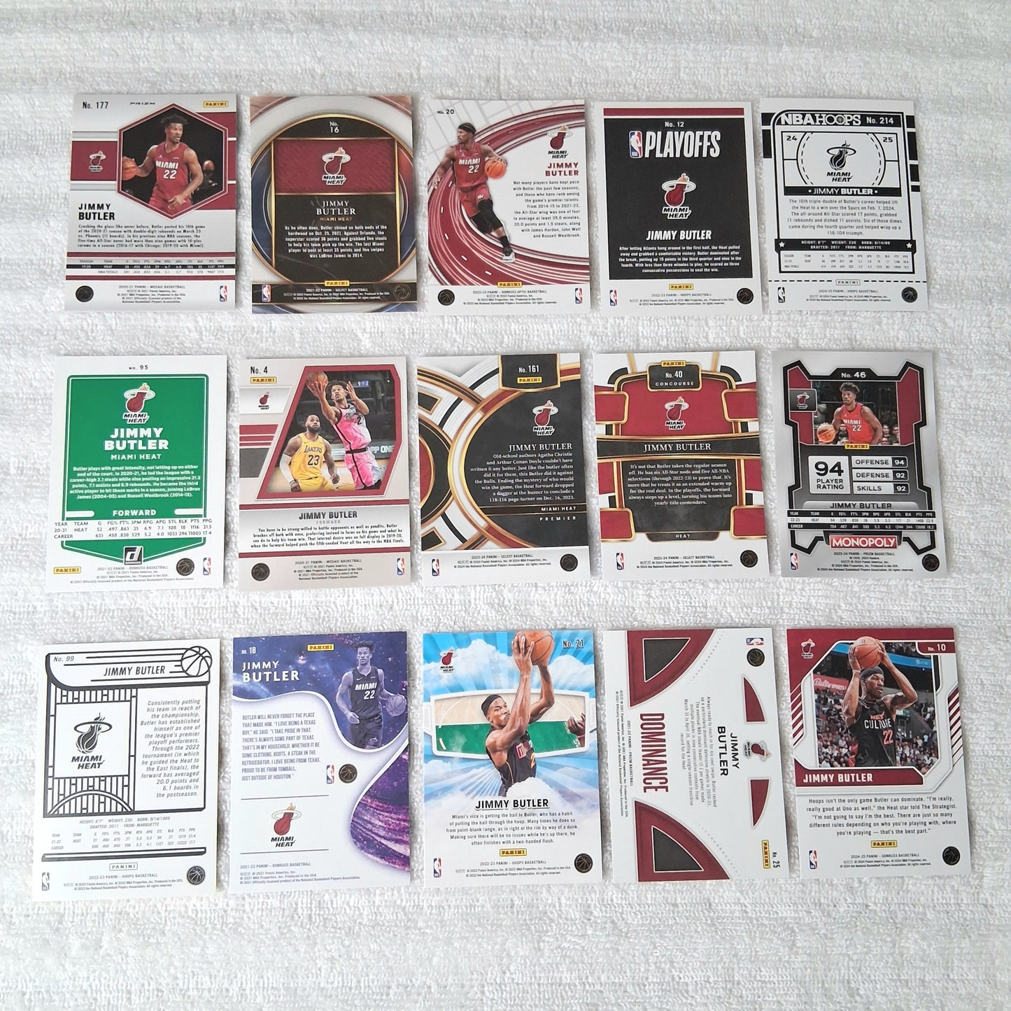 Jimmy Butler Miami Heat 15 Card Lot