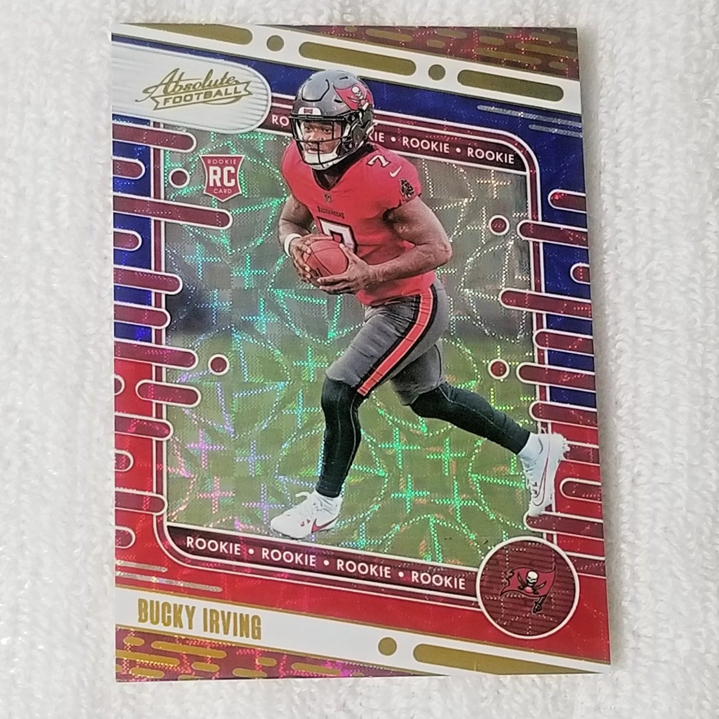 2024 Bucky Irving Absolute Buccaneers Red White Blue Kaleidoscope #186 RC